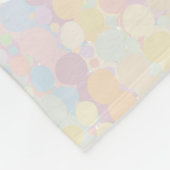 Couverture Polaire Baise blanche avec points pastel (Coin)