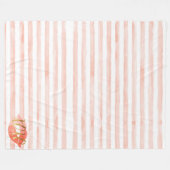 Couverture Polaire Baiser d'aquarelle XOXO en or rose vif (Devant (Horizontal))