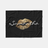 Couverture Polaire Baiser d'or de parties scintillantes de Faux (Devant (Horizontal))