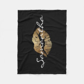 Couverture Polaire Baiser d'or de parties scintillantes de Faux (Devant)