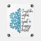 Couverture Polaire Baisers à neige de chien Paw (Devant)