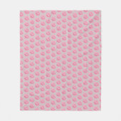 Couverture Polaire Baisers Blanche Rose Cute Baisers Blanches (Devant)