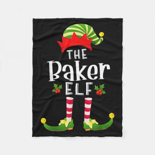 Couverture Polaire Baker Christmas Elf Matching Pajama X-mas Party  (Devant)