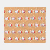 Couverture Polaire Bal de baseball Red Santa Hat Snowflake Nom (Devant (Horizontal))