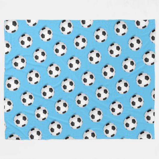 Couverture Polaire Bal de soccer Blanche polaire (Devant (Horizontal))