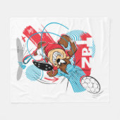 Couverture Polaire Bal de soccer TAZ™ (Devant (Horizontal))