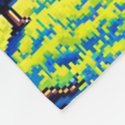 Couverture Polaire Balance des mondes - Futuriste Pixel Art Tech (Coin)