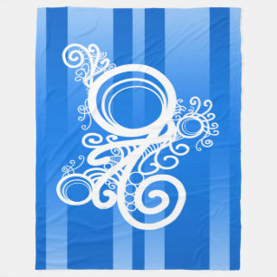Couverture Polaire Balançoires Blanches Art Nouveau Et Bleu Chic