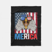 Couverture Polaire Bald Eagle Merica 4 juillet (Devant)