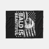 Couverture Polaire Bald est magnifique - 4 juillet fête de l'indépend (Devant (Horizontal))