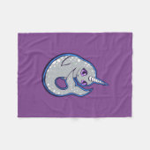 Couverture Polaire Baleine à narval gris avec des points de dessin en (Devant (Horizontal))