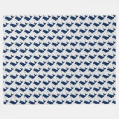Couverture Polaire Baleine Bleue, Nautique (Devant (Horizontal))