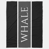 Couverture Polaire BALEINE marine noire blanche cool Gris noir Gris G (Devant)