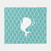 Couverture Polaire Baleine sur l'océan Turquoise (Devant (Horizontal))