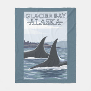 Couverture Polaire Baleines #1 - baie de glacier, Alaska d'orque