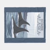 Couverture Polaire Baleines #1 - Homer, Alaska d'orque (Devant (Horizontal))