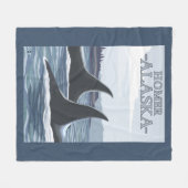 Couverture Polaire Baleines #1 - Homer, Alaska d'orque (Devant (Horizontal))