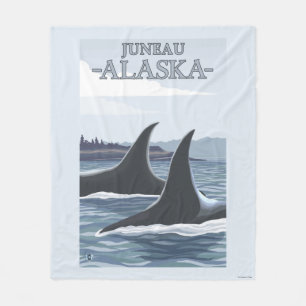 Couverture Polaire Baleines #1 - Juneau, Alaska d'orque