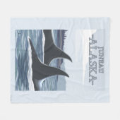 Couverture Polaire Baleines #1 - Juneau, Alaska d'orque (Devant (Horizontal))