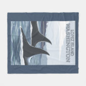 Couverture Polaire Baleines #1 - Lopez, Washington d'orque (Devant (Horizontal))