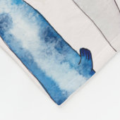 Couverture Polaire Baleines aquarelles (Coin)