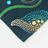 Couverture Polaire "Baleines avec lumières de Noël - Art Surreal" (Coin)