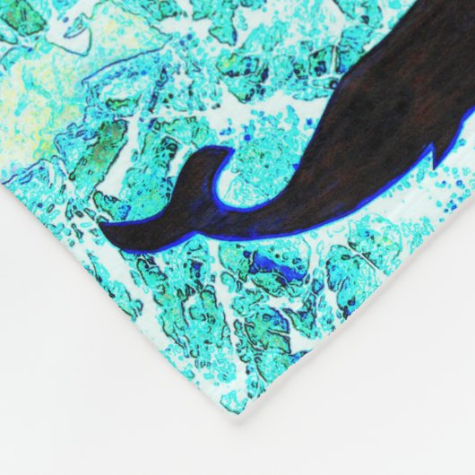 Couverture Polaire baleines noires sous-marines (Coin)