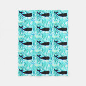 Couverture Polaire baleines noires sous-marines (Devant)