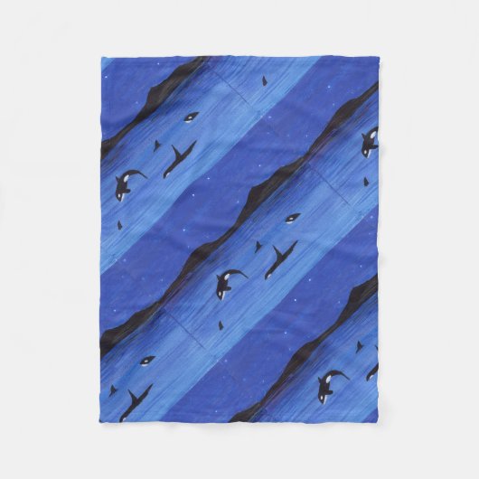 Couverture Polaire Baleines tueuses (Devant)