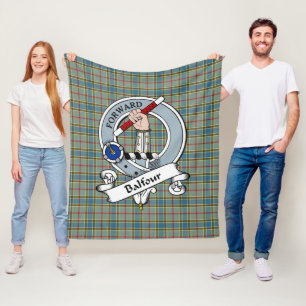 Couverture Polaire Balfour Moderne Clan Badge Tartan Plaid