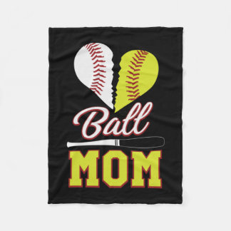 Couverture Polaire Ball Mom Baseball Softball Mom