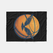 Couverture Polaire Balle De Basket Avec Aigle (Devant (Horizontal))