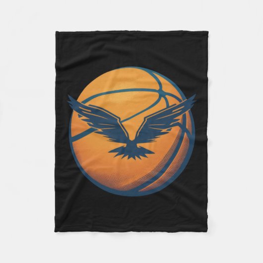 Couverture Polaire Balle De Basket Avec Aigle (Devant)