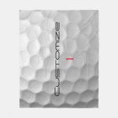 Couverture Polaire Balle de golf blanche texturée avec nom et numéro  (Devant)
