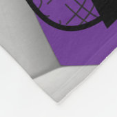 Couverture Polaire Balle de soccer violette et blanche avec do-it-you (Coin)