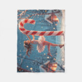 Couverture Polaire Ballerina Anime Fille et Sucre de canne Noël (Devant)