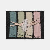 Couverture Polaire Ballerina Ballet Danse Ballet Danse Balle Rétro Ba (Devant (Horizontal))