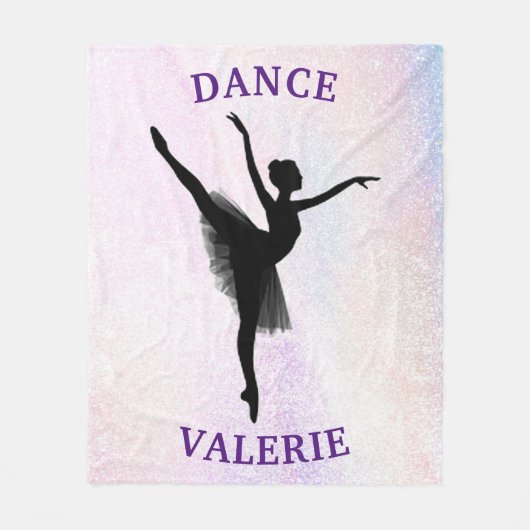 Couverture Polaire Ballerina Dance Pastel Fleece Blanche (Devant)