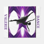 Couverture Polaire Ballerina Danse Abstraite violet / Blanc / Noir (Devant (Horizontal))