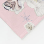 Couverture Polaire Ballerina de cygne blanc en rose des neiges (Coin)