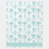 Couverture Polaire Ballerina Moves Motif ID Turquoise738 (Devant)