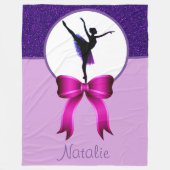 Couverture Polaire Ballerina Parties scintillant violette et couvertu (Devant)