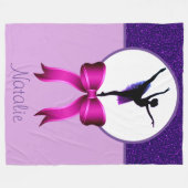 Couverture Polaire Ballerina Parties scintillant violette et couvertu (Devant (Horizontal))