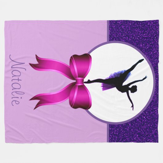 Couverture Polaire Ballerina Parties scintillant violette et couvertu (Devant (Horizontal))