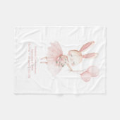 Couverture Polaire Ballerina rose Bunny statistiques de naissance béb (Devant (Horizontal))
