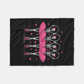 Couverture Polaire Ballerina Skeleton Dance Funny Halloween Ballet (Devant (Horizontal))