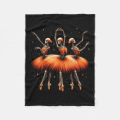 Couverture Polaire Ballerina Skeleton Dance Funny Halloween Ballet 1 (Devant)