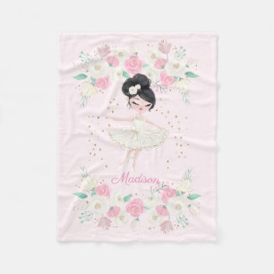 Couverture Polaire Ballerina sucrée personnalisée
