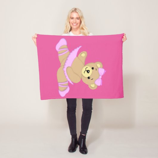 Couverture Polaire Ballerina Teddy Bear (En situation)