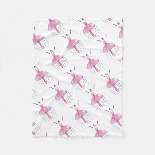 Couverture Polaire Ballerine de méduses - Bridgette (Devant)